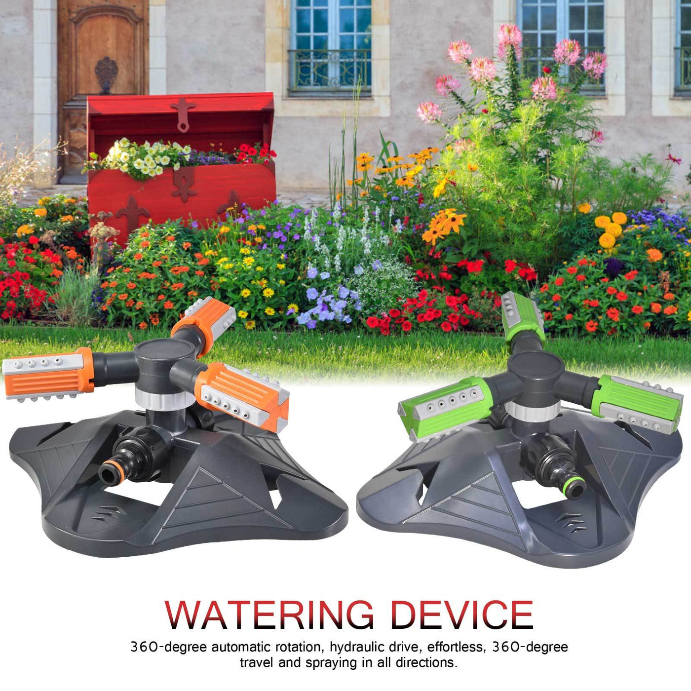 Adjustable 360 Degree 3-arm Rotating Sprinklers