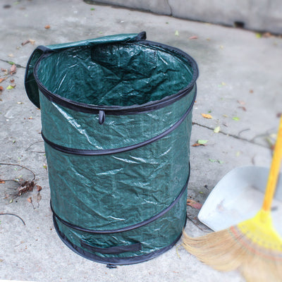 Trash Bag Round Bucket For Cleaning Garden Leaves